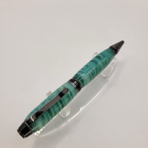 Teal Curly Maple Pen