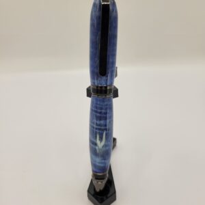 Blue Curly Maple Pen