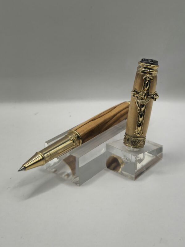 Bethlehem Olive Wood Pen  (Gold)