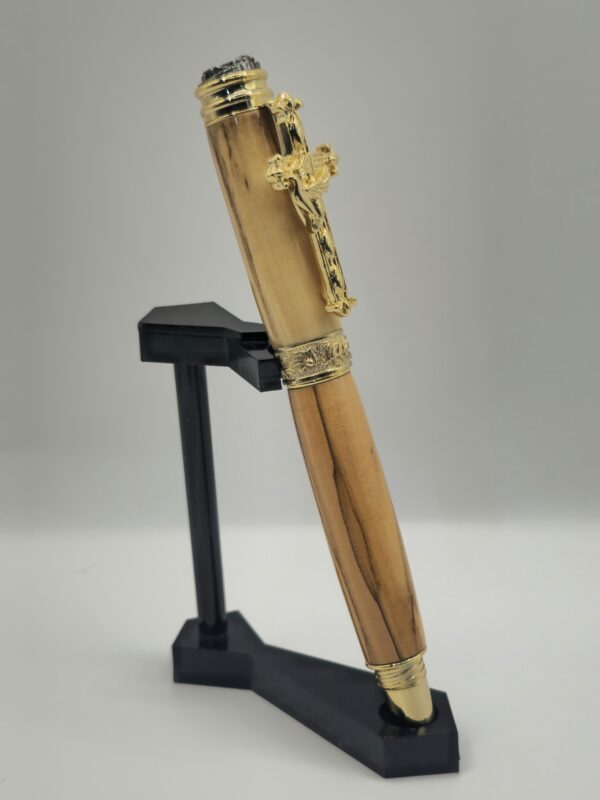 Bethlehem Olive Wood Pen  (Gold) - Image 4