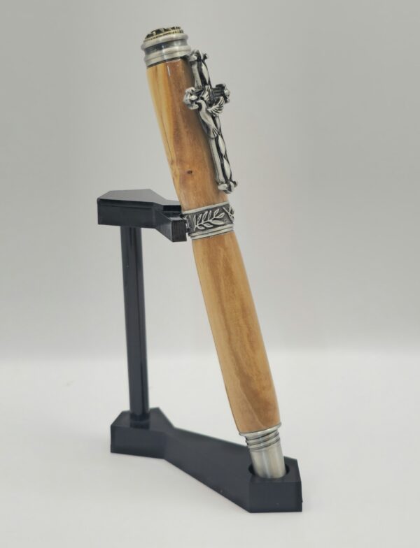 Bethlehem Olive Wood Pen  ( Pewter and Brass) - Image 3