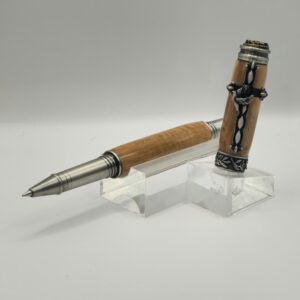 Bethlehem Olive Wood Pen  ( Pewter and Brass)