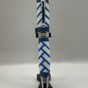 Herringbone Blue Pen